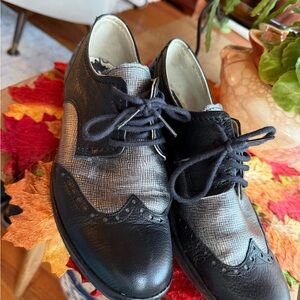 Fly London Black and Gray Oxfords